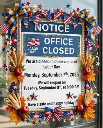 Labor Day Closure